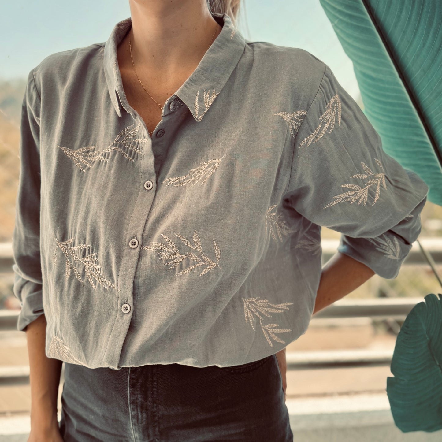 Camisa "FEUILLES"