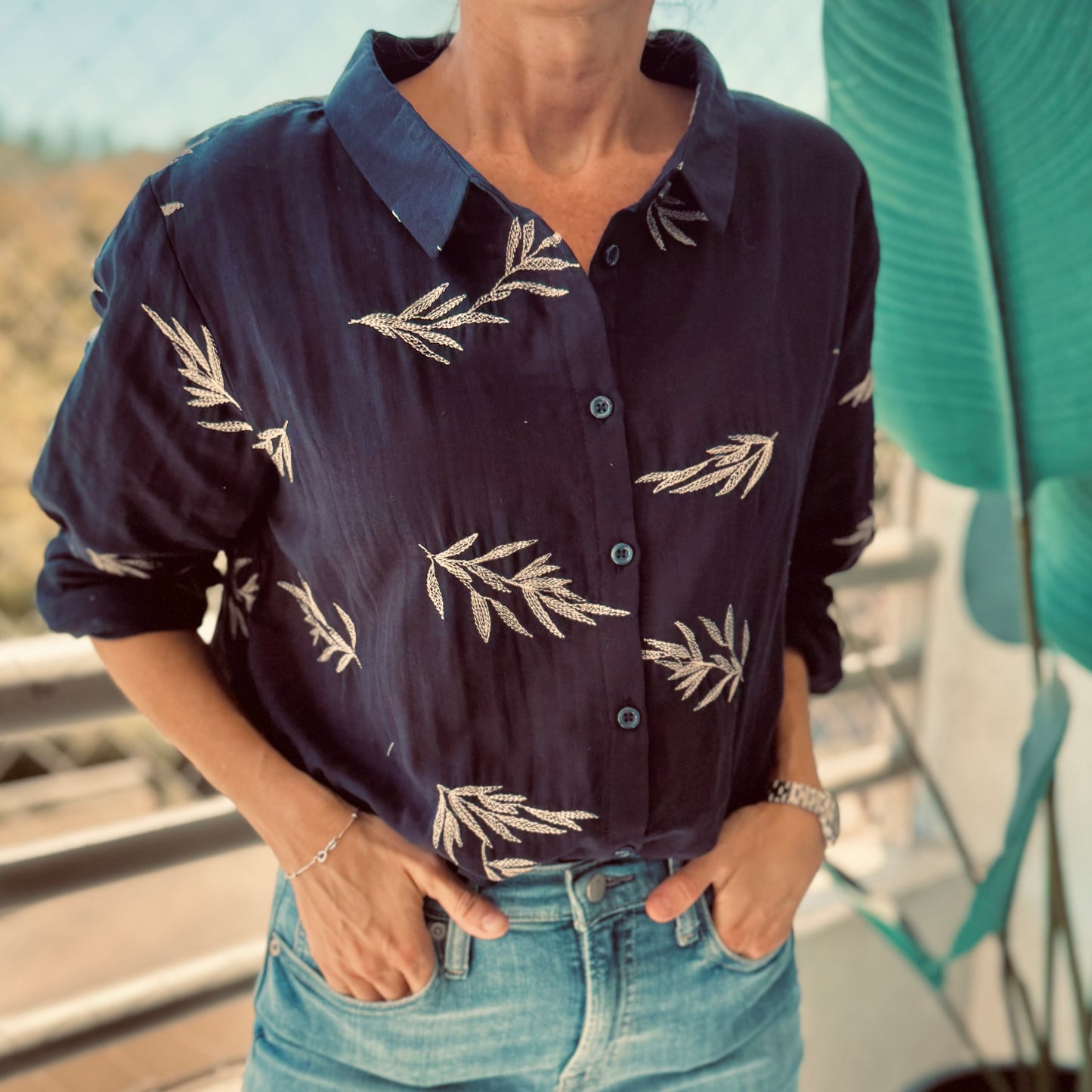 Camisa "FEUILLES"