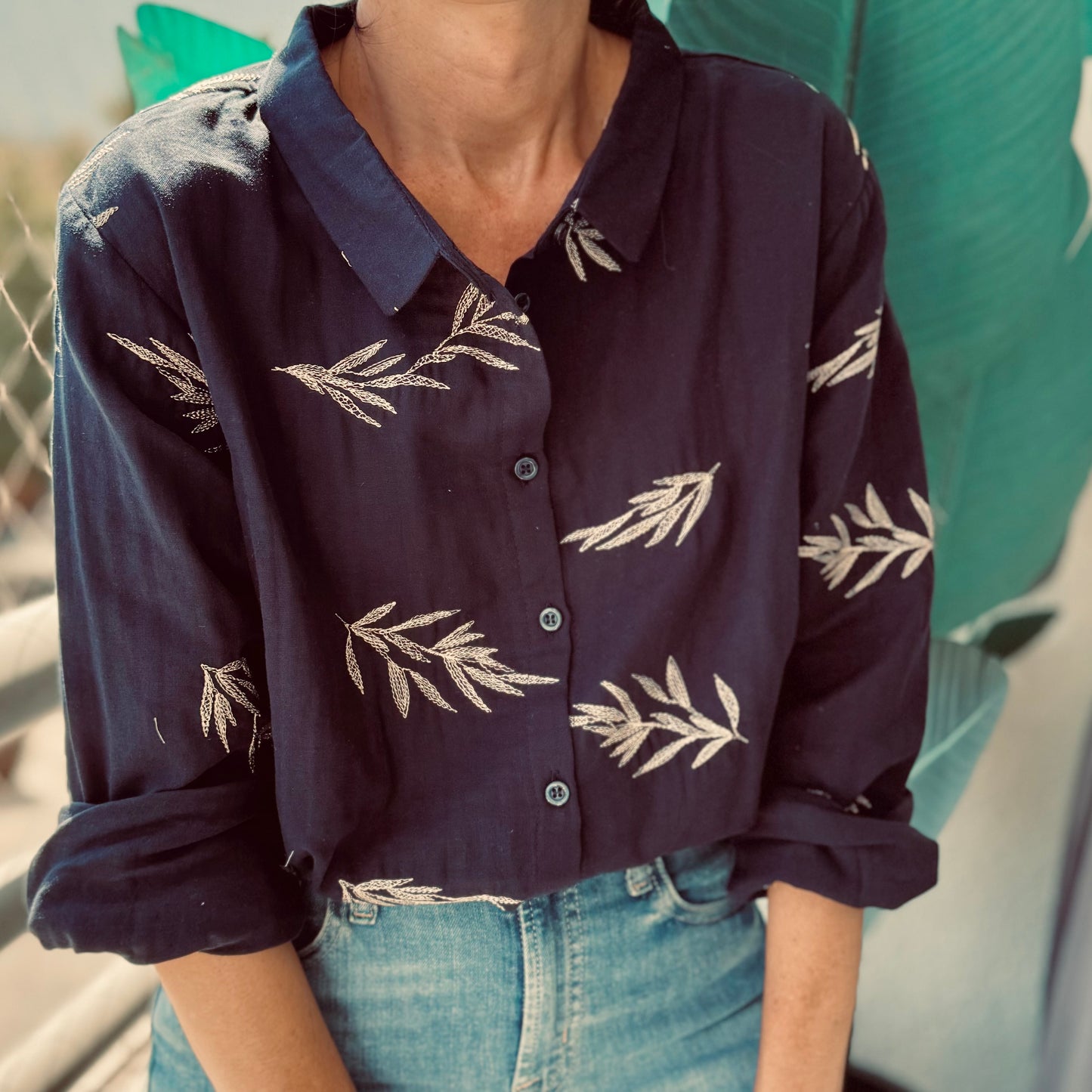 Camisa "FEUILLES"